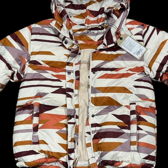 Prana Sz XS Coat Puffer Hooded Jacket Winter Duck Down Nylon Outdoor Cozy - Picture 4 of 8